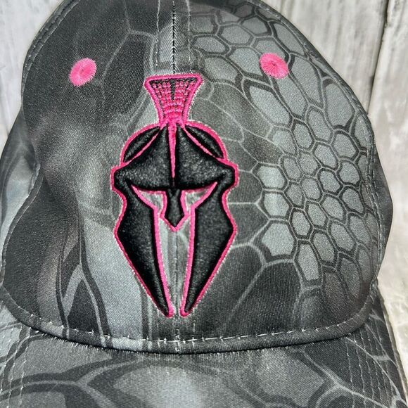 Kryptek Performance Typhon / Pink Helmet Logo Black Camo Cap Ladies Fit - Picture 2 of 7